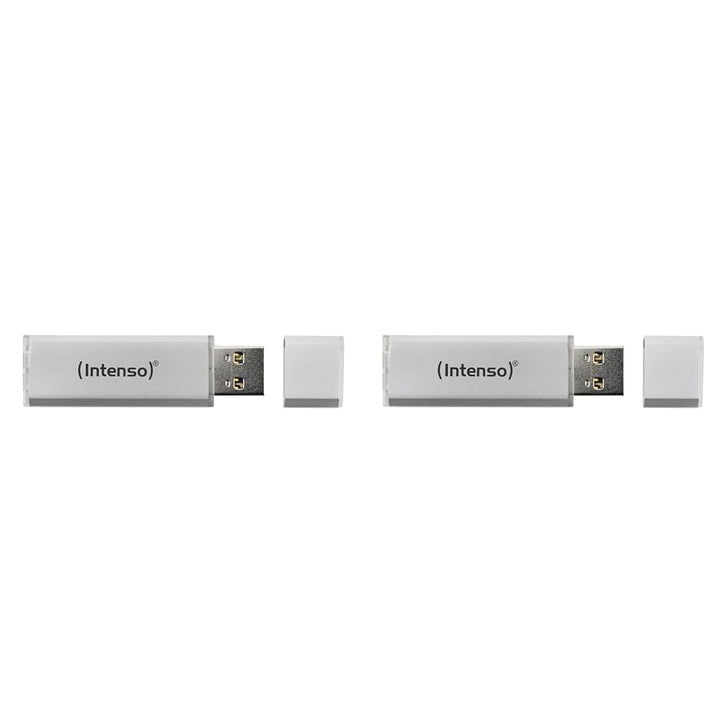 Intenso Ultra Line, 64GB Speicherstick, USB 3.2 Gen 1x1, Silber (Packung mit 2) 64GB - USB 3.2 (Pack