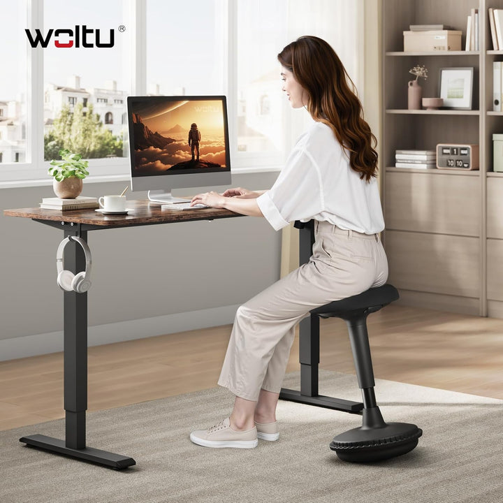 WOLTU Ergonomischer Stehhocker, 360° neigbarer Bürohocker, Schreibtischstuhl mit Breiter Anti-Rutsch
