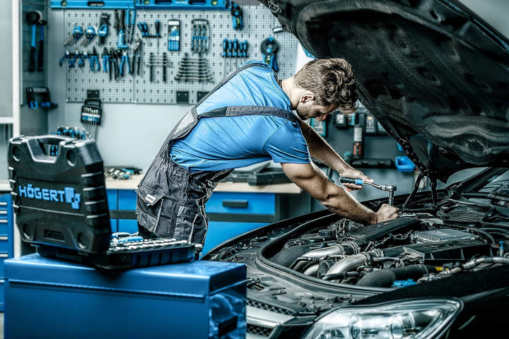 Högert Technik - Werkzeugset I Steckschlüssel, Bits und Zubehör I Hochqualitativem legiertem Cr-V-St