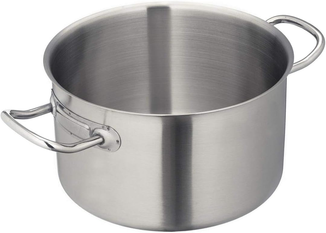 METRO Professional Topf mit Deckel | flach | Ø 36 cm | 14 L | Induktion | Edelstahl | Sandwichboden