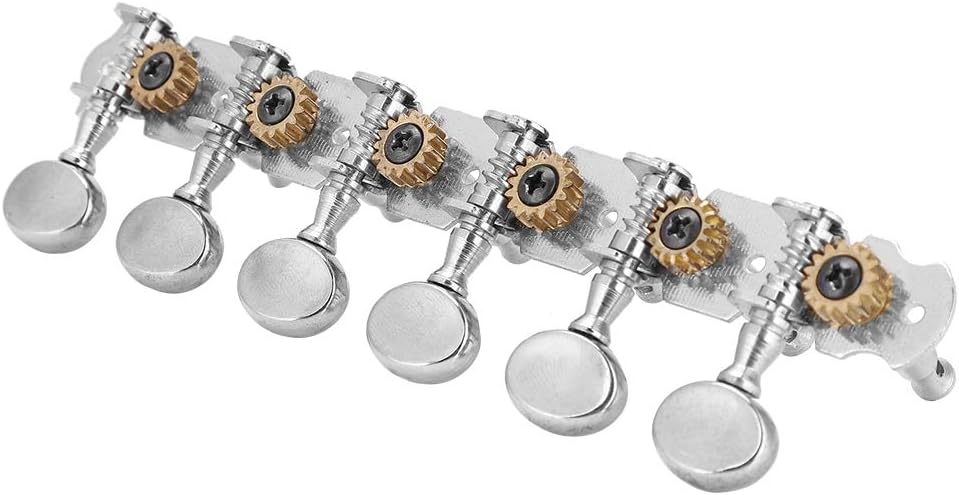 Mechanische Stimmwirbel f¨¹r Gitarre - 6+6 Zinklegierung Tuner mit Halterung, stabile und leistungsf