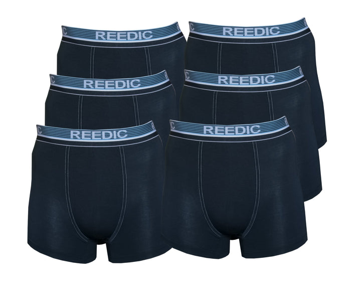 Reedic Herren Boxershorts, Modal, 6er Pack, 6x Dunkelblau