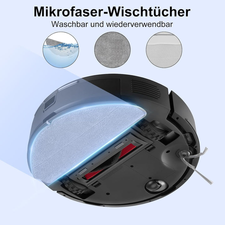 19 Stück Zubehörset für Roborock Q7 L5+, Q7 M5, Q7 M5+, Q7 L5 Saugroboter mit 1 Hauptbürsten 6 Wisch