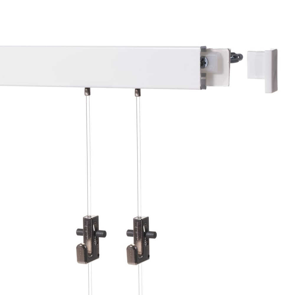 10 Meter (5 x 2m) SOFT-RAIL® Bilderschienen Set COMFORT (M), Weiss beschichtet, versch. Längen und F