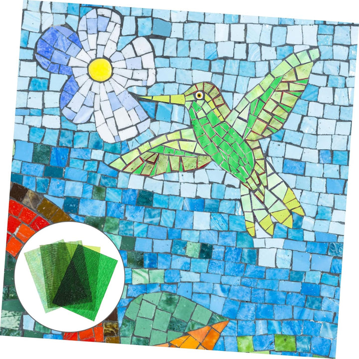 Angoily Farbige Glasscheiben 4 Stücke Bunt Glasscheiben Mosaikglas Buntglas Versorgung Flammensammlu