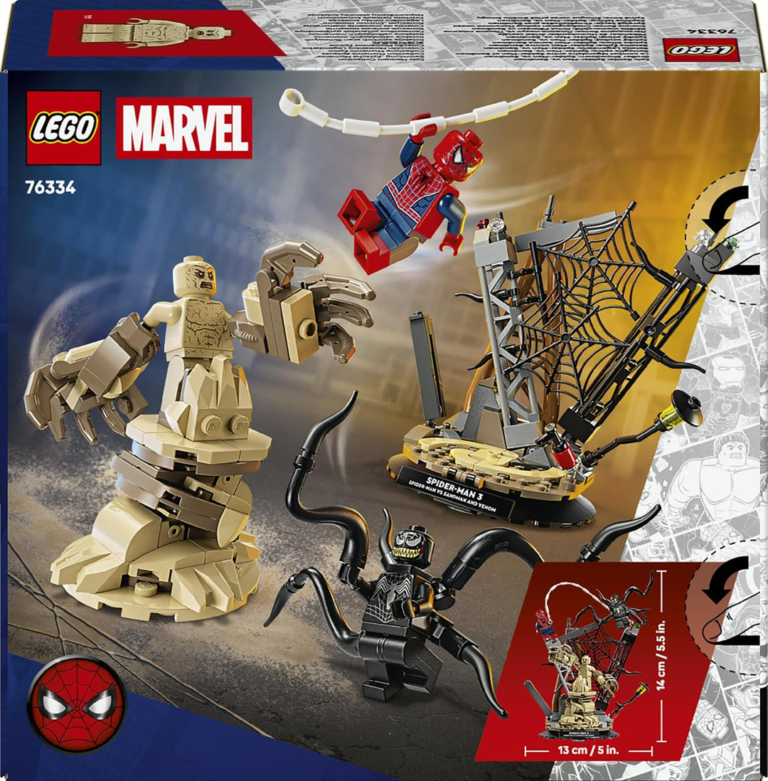 LEGO | Marvel Grosser Showdown: Spider-Man vs. Sandman - Spiderman Spielzeug mit 3 Minifiguren - Spi