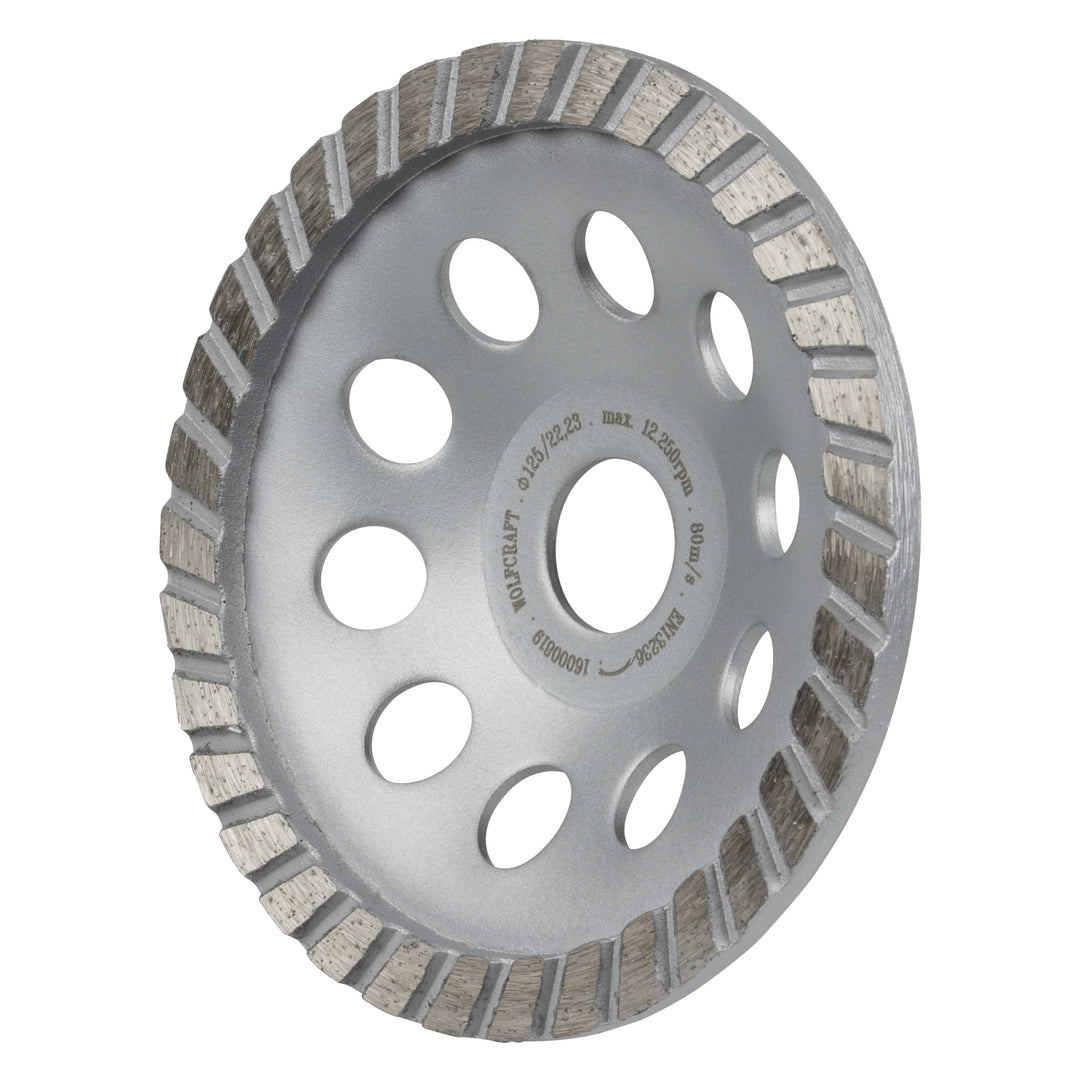 Wolfcraft Diamant-Schleiftopf "Standard" Durchmesser 125 mm, 1 Stück, 8382000 125x22,2mm, 125x22,2mm