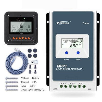 EPEVER MPPT Solar Ladegerät Tracer AN Serie 10A / 20A / 30A / 40A mit 12V / 24V DC Automatische Iden