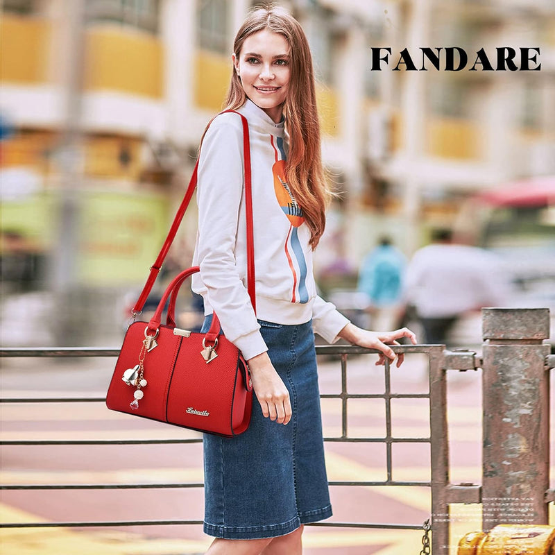 FANDARE Damen Handtasche Umhängetasche Frauen Schulterbeutel Shopper Tote Reise Henkeltasche Schulte