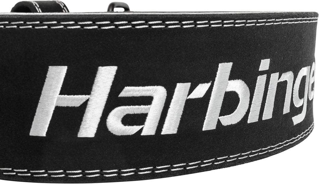 Harbinger 10mm Powerlifting Belt – Robuster Leder-Gürtel, 10 cm breit, Maximale Rücken- & Kernunters