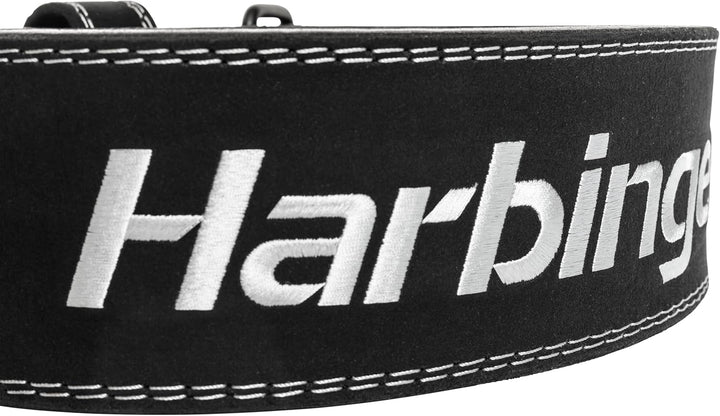 Harbinger 10mm Powerlifting Belt – Robuster Leder-Gürtel, 10 cm breit, Maximale Rücken- & Kernunters
