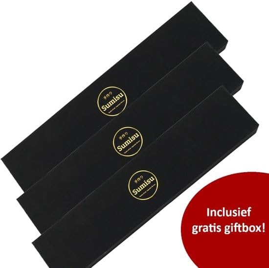 Japanische Messerset 3-teilig, Black Kollektion, 100% Damastmesser, Geliefert in luxuriöser Geschenk