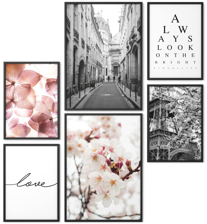 Papierschmiede® Mood Poster Set Frühling, Bilder Wohnzimmer Deko Schlafzimmer, 2x DIN A3 und 4x DIN