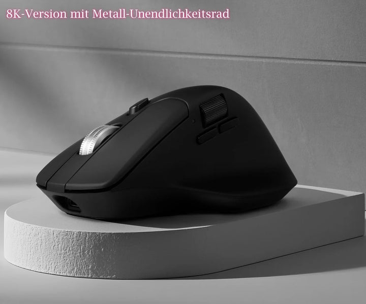 Keychron M6 8K Wireless Bluetooth/2.4 GHz/Kabelgebundene Optische Maus,8000Hz Leichtgewicht 86g Prog