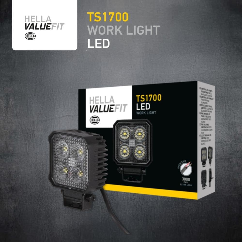 HELLA - LED-Arbeitsscheinwerfer - Valuefit TS1700 - 12/24V - 1700lm - geschraubt/Anbau - schwenkbare