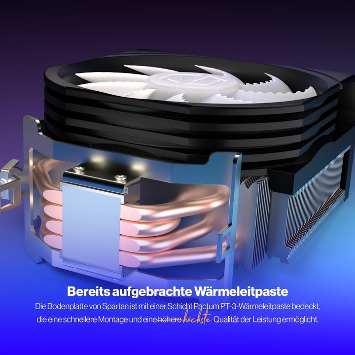 ENDORFY Spartan 5 MAX ARGB, Kostengünstige CPU-Kühlung, Kompakte Bauweise, Helle ARGB-LED-Beleuchtun