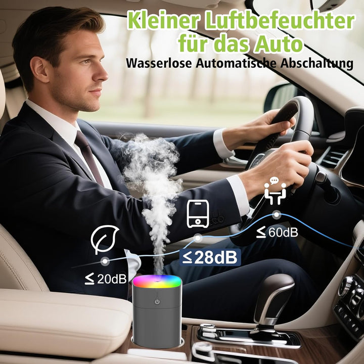 Tragbare Mini-Luftbefeuchter für Schlafzimmer, 400 ml Aromadiffusor für zu Hause, persönlicher Tisch
