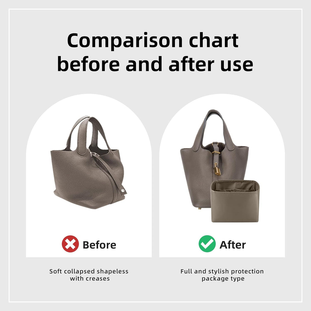 DGAZ Seide Taschenorganizer für Picotin 18/22, Bag in Bag Tasche Organizer, Taschenorganizer Shaper