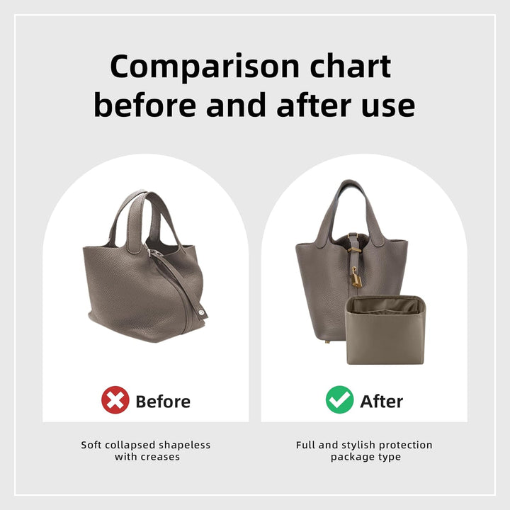 DGAZ Seide Taschenorganizer für Picotin 18/22, Bag in Bag Tasche Organizer, Taschenorganizer Shaper