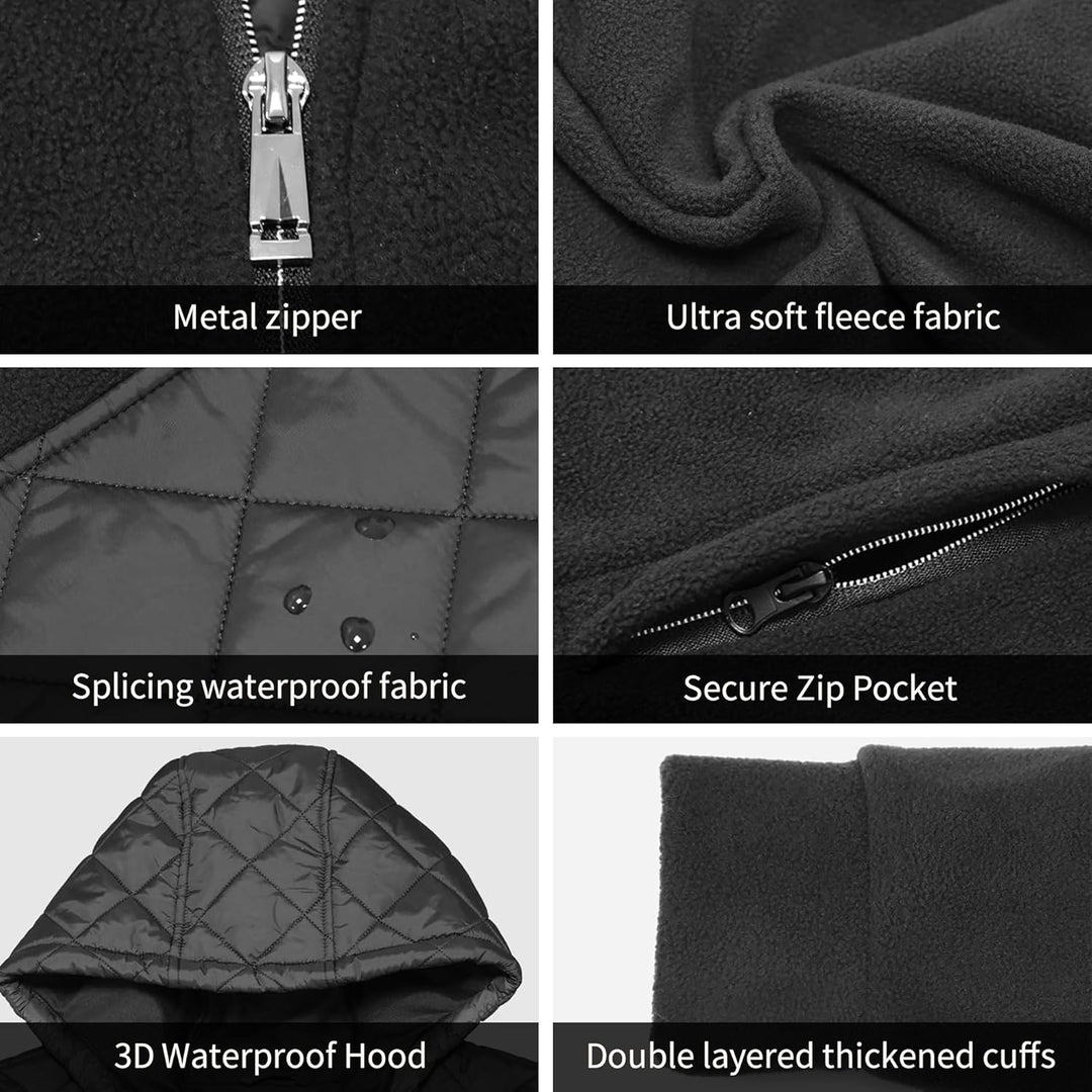 Beheizbare Jacke Damen, Heizjacke mit Powerbank und 3 Temperaturstufen 5 Heizzonen, Beheizte Jacke K