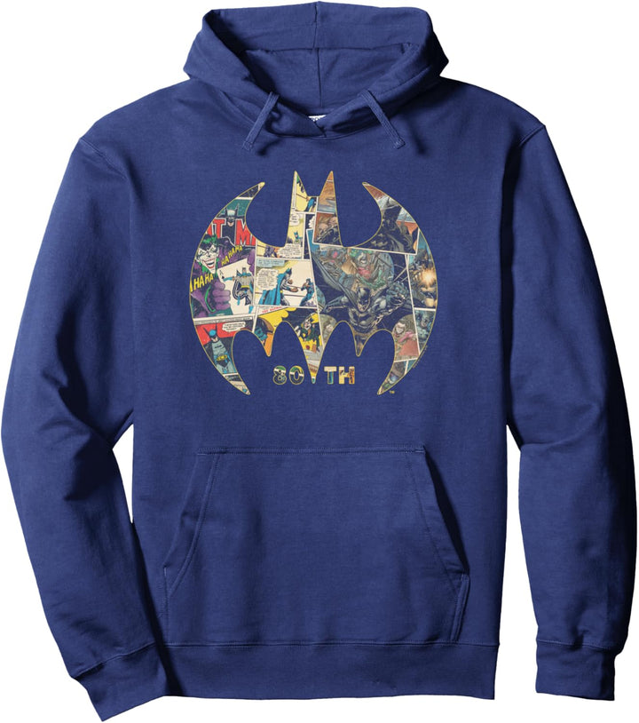 Batman 80th Anniversary Shield Logo Pullover Hoodie