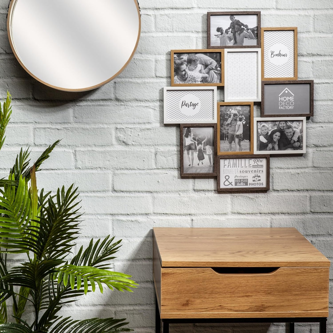 Home Deco Factory HD4213 Bilderrahmen, Wood, Beige/Braun, 47cm x 2.8cm x 56cm