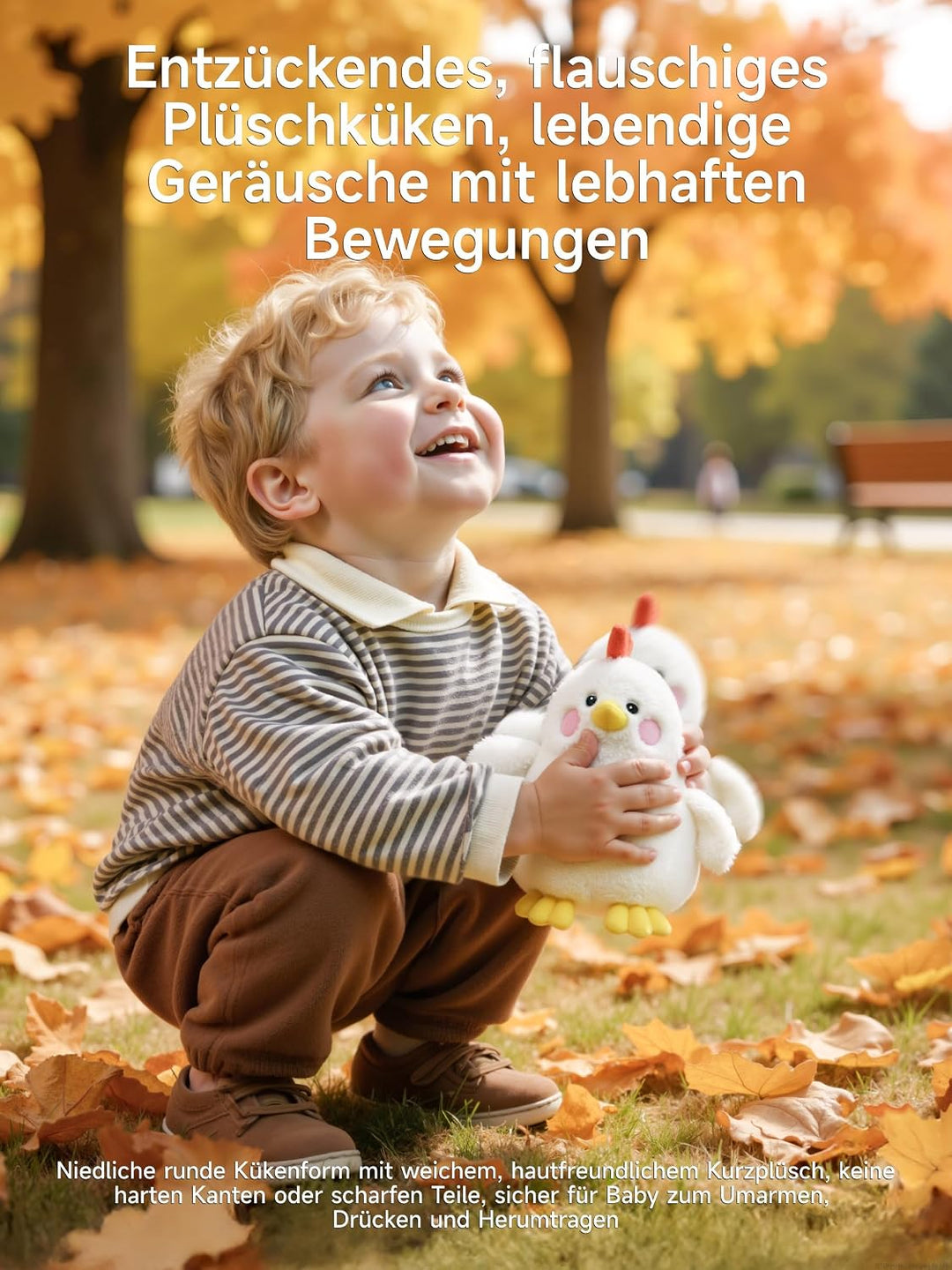 TUMAMA KIDS Tanzender Singen Hühnchen Spielzeug Kinder, Interaktives Plüschtier Kopie Sprechender Ti