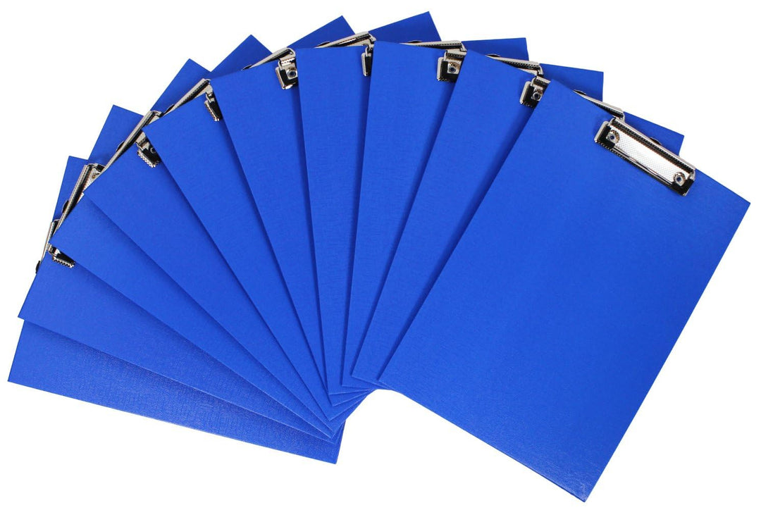 Klemmbrett/Schreibplatte/Klemmplatte A4 economy aus Graupappe, mit PVC-Folien-Überzug, mit Drahtbüge