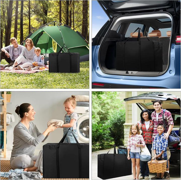Cozary 150L Aufbewahrungstasche Gross, 600D Oxford Heavy-Duty Umzugstaschen mit Handgriff, Wasserdic