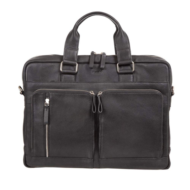 Alassio 47032 - Aktentasche Campo, Laptoptasche für 15 Zoll Notebooks, Umhängetasche aus Echtleder,