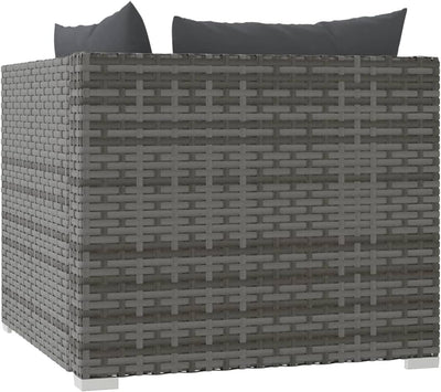 Gecheer 2-Sitzer-Sofa mit Kissen Terrassensofa Gartensofa Ecksofa Lounge Gartensofa Gartenmöbel Gart