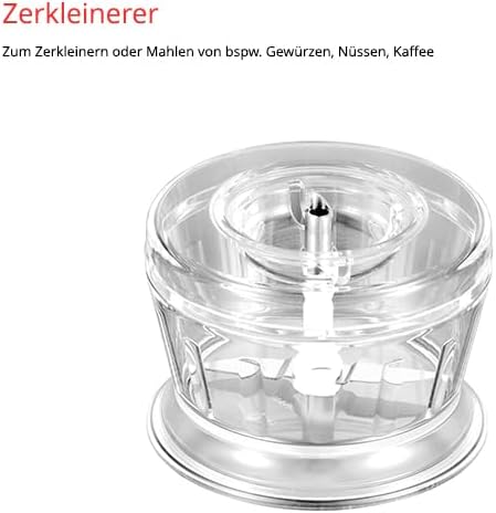 ESGE-Zauberstab M 200 Chrom, Stabmixer mit Spiralkabel inklusive Zubehör, bis zu 17.000 U/min, 90580