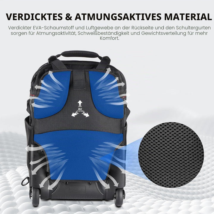 Neewer 2-in-1 rollend Kamera Rucksack Trolley Hülle Anti Schock Abnehmbare gepolsterte Fach, verstec