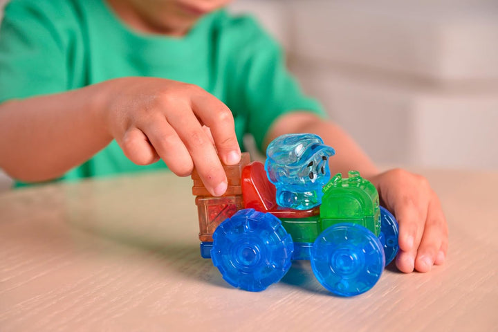Jelly Blox - Farm Set, Sensorisches Spielzeug für Kinder ab 2 Jahren, Bauset mit 18 weichen, Sensori