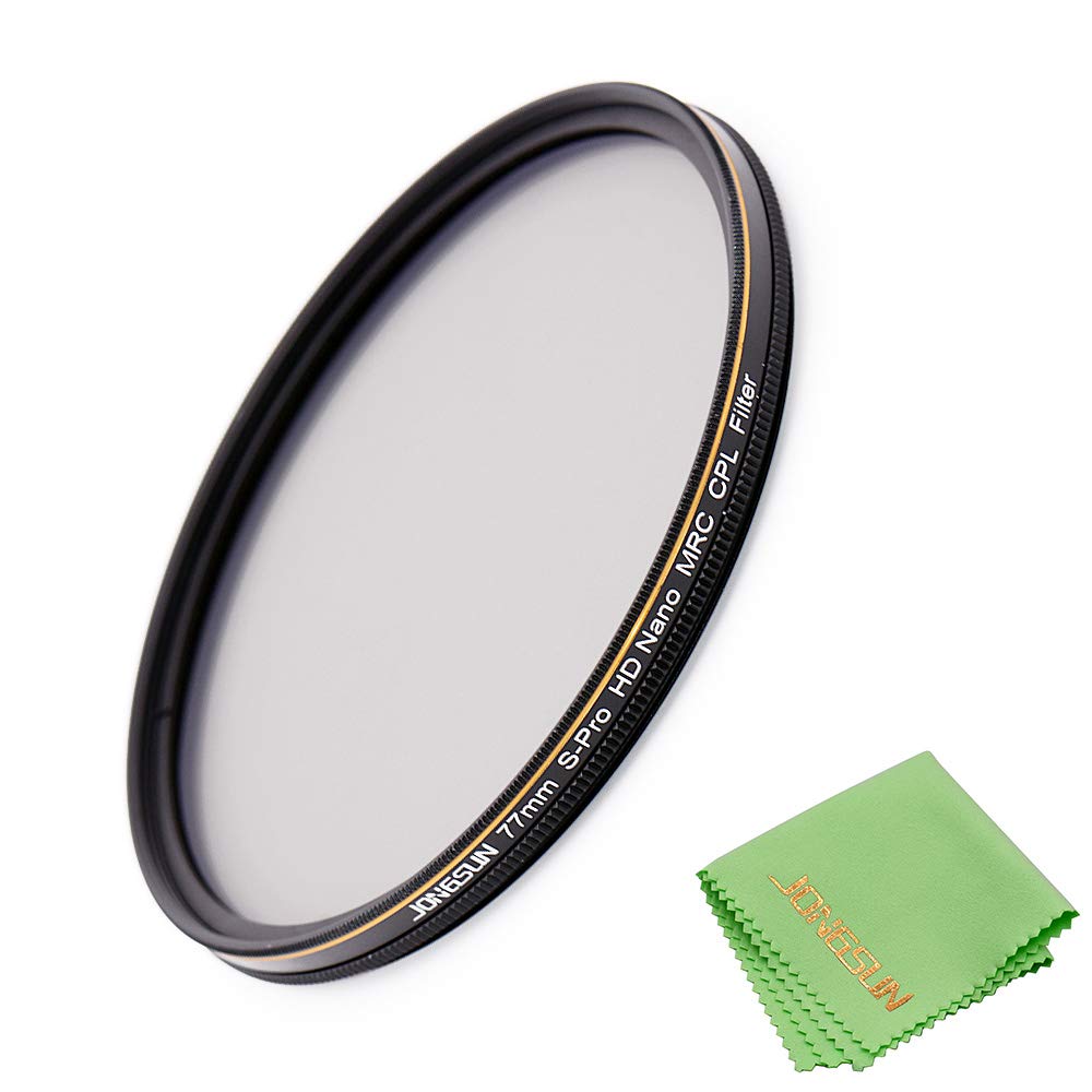 JONGSUN Polfilter 77mm, Zirkularer Polarisationsfilter, S-Pro HD Nano MRC16, 16-Schichten Mehrlagenb