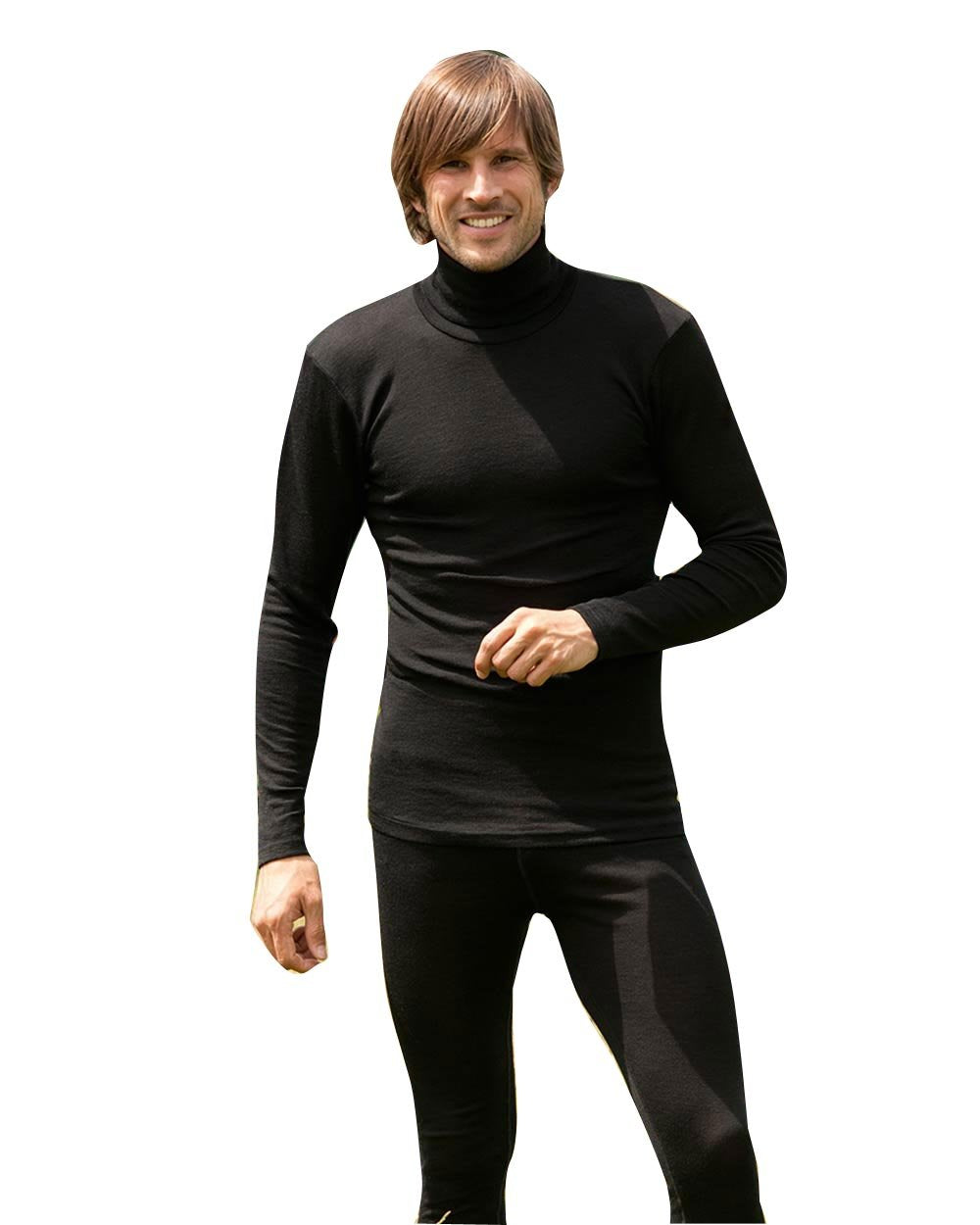 Rolli für Damen u. Herren, Wolle Seide, Engel Natur, Gr. 50/52, Schwarz