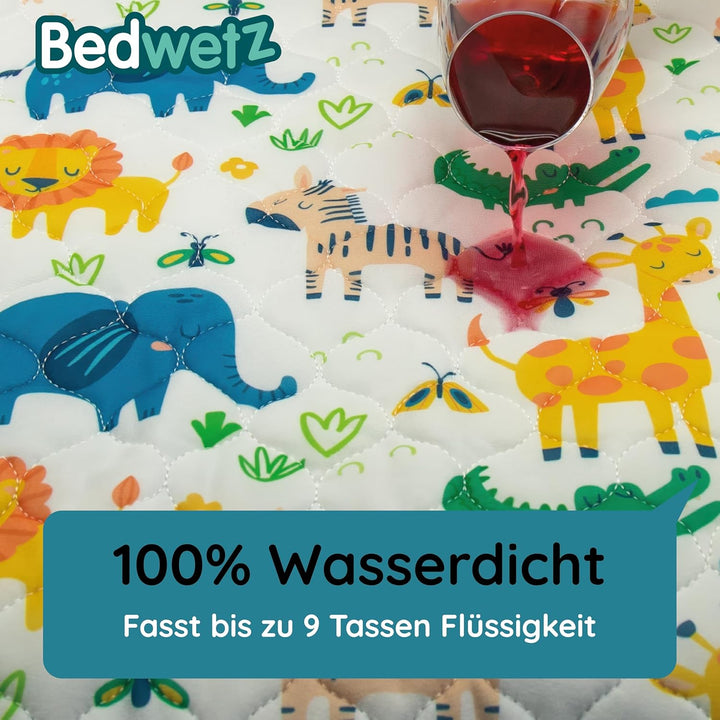 Waschbare Kinder-Matratzenauflage | Passend für Einzel-, Kleinkind- und Babybetten | Wasserdichter M