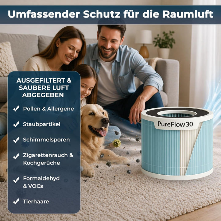 Vibrix PureFlow30 luftreiniger ersatzfilter HEPA H14-6-Schicht Filter (Nano + aktiv kohle filter) fü