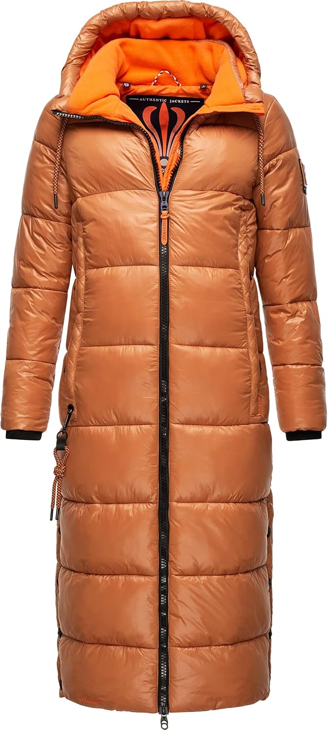 Navahoo Damen warmer Winter Steppmantel mit Kapuze Schmuseengel XS-XXL XL Rusty Cinnamon, XL Rusty C