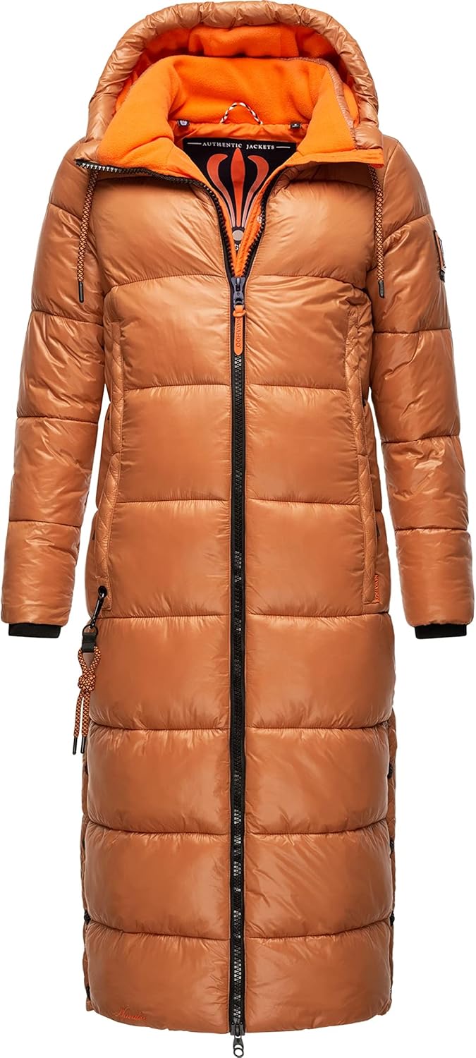 Navahoo Damen warmer Winter Steppmantel mit Kapuze Schmuseengel XS-XXL S Rusty Cinnamon, S Rusty Cin