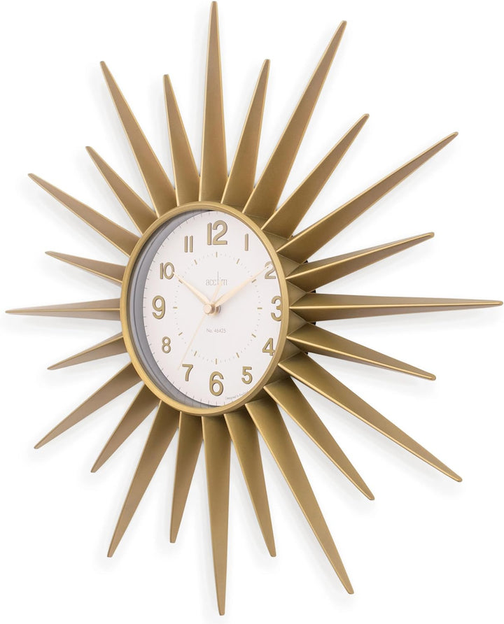 Acctim 21760 Stella 43 cm Strahlenkranz-Wanduhr, Gold