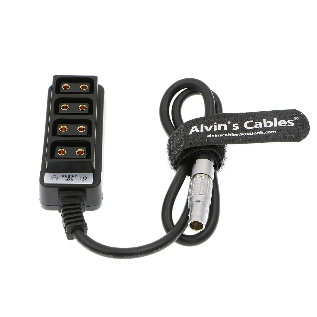 Alvin's Cables 2 Pin Stecker auf 4 D-Tap Splitter Kabel für ARRI RED DSMC2 Jetpack RTmotion Sidekick