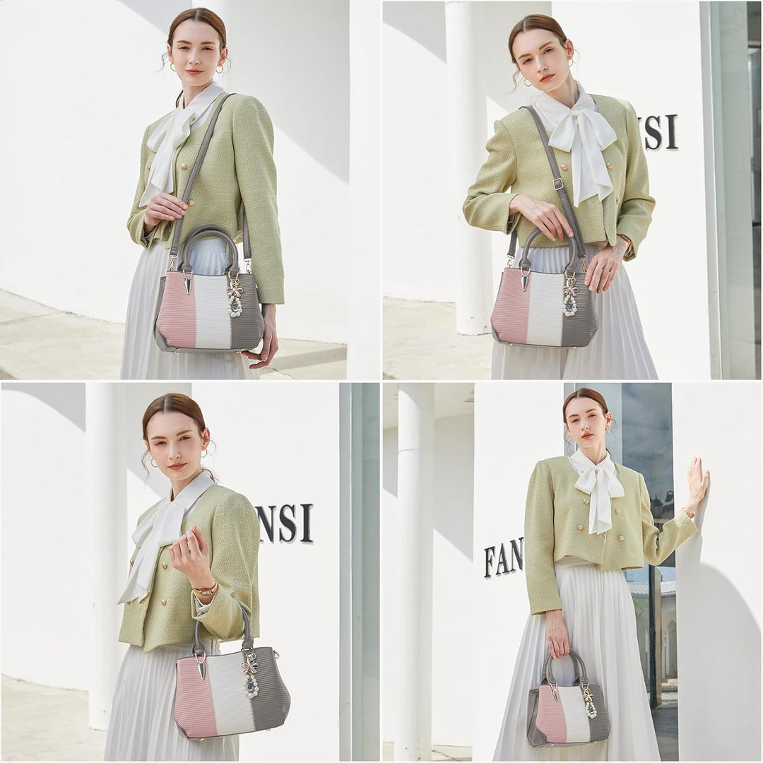 Miss Lulu Handtasche Damen Mittelgross Tasche Damen Mittelgross Handtasche Damen Multicolor Elegant