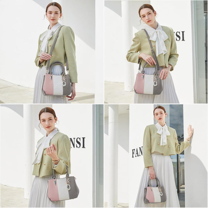 Miss Lulu Handtasche Damen Mittelgross Tasche Damen Mittelgross Handtasche Damen Multicolor Elegant