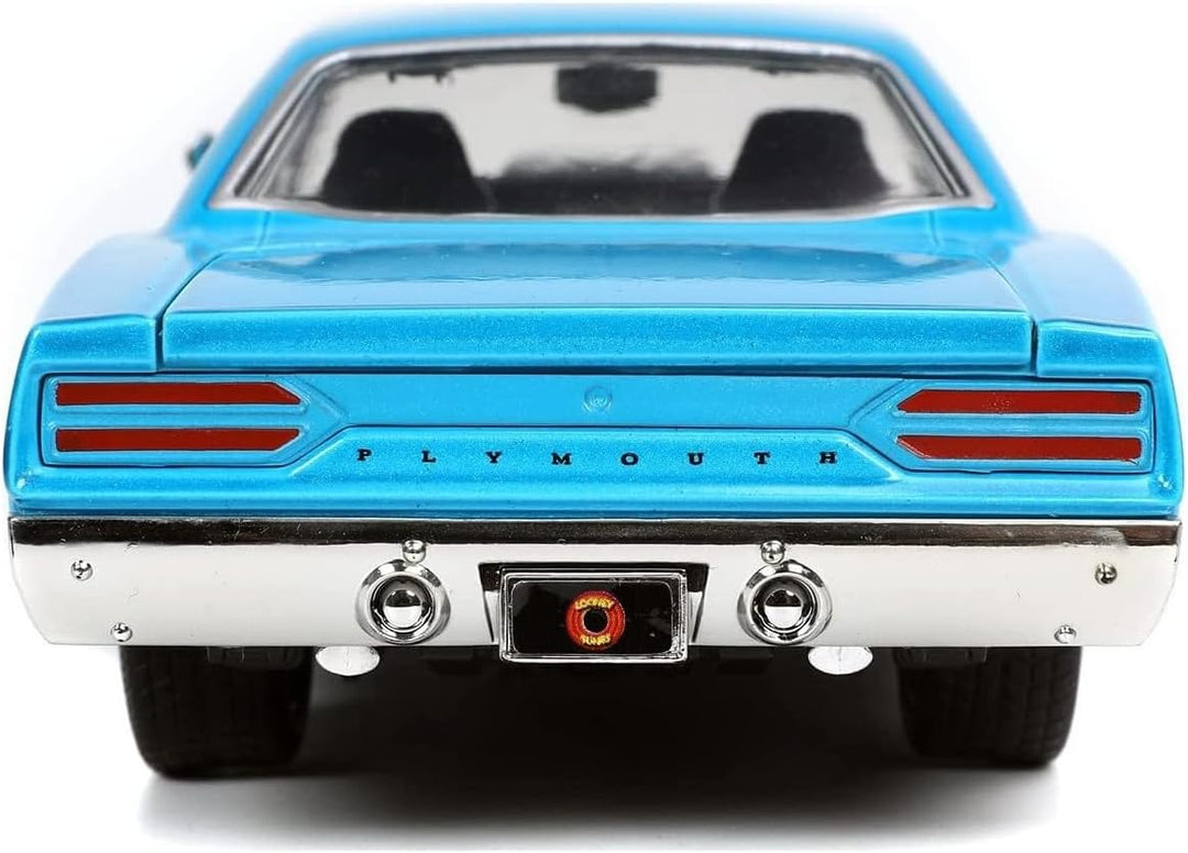 Jada Toys Looney Tunes Road Runner, 1970 Plymouth, Modellauto, Spielzeugauto, zu öffnende Türen, Mot