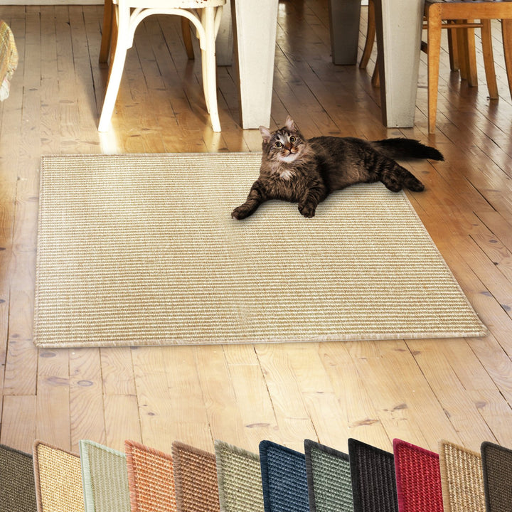 casa pura Katzen Kratzmatte aus Natur Sisal Kratzteppich Kratzmöglichkeiten für Katzen Kratzmöbel fü