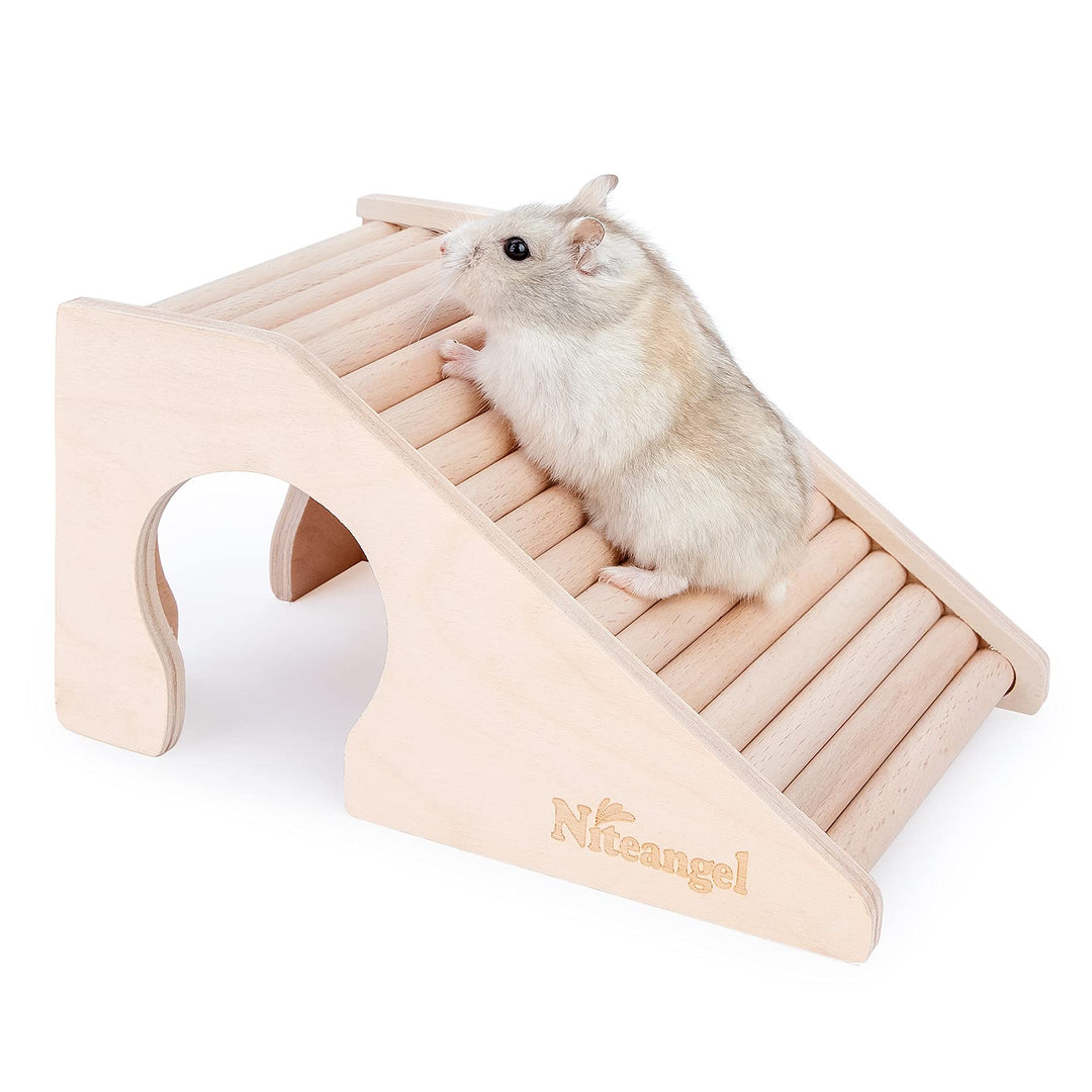 Niteangel Hamsterhaus mit Kletterleiter für Hamster, Rennmäuse, Mäuse oder ähnlich grosse Haustiere