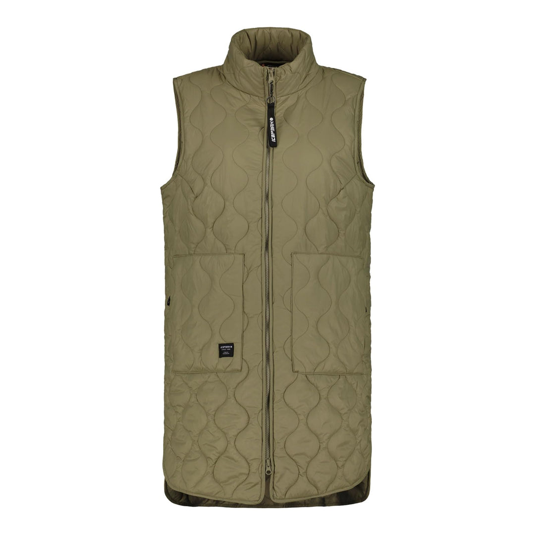 ICEPEAK Weste Damen lang Aalean 40 -081 Khaki, 40 -081 Khaki