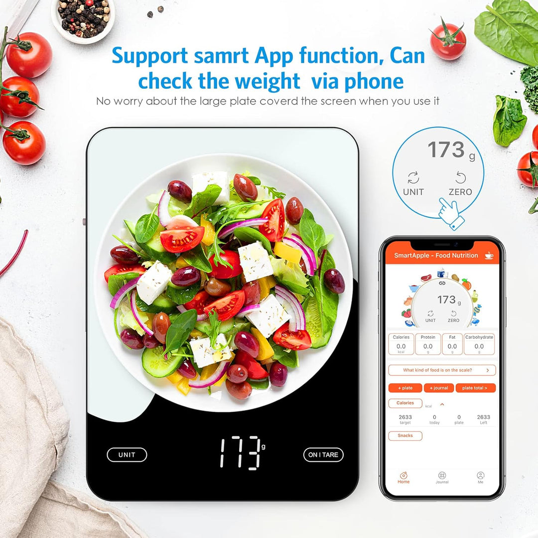 Brifit Digitale Küchenwaage 10kg/1g – Präzise Grammwaage mit LED-Display, Tara-Funktion, USB-C Aufla