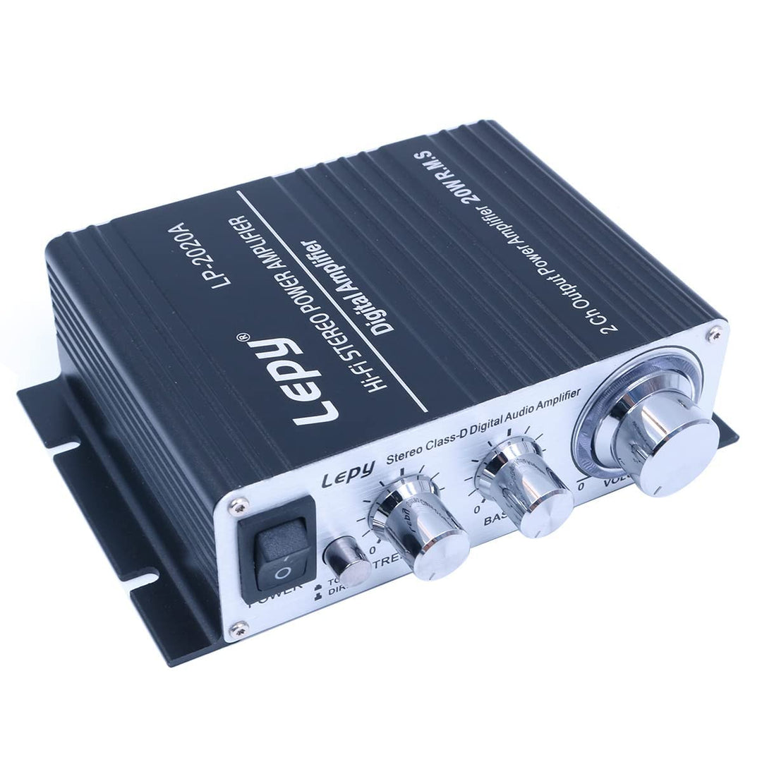 DollaTek LP-2020A Auto/Haushalt HiFi Verstärker Audio mit 3A Netzteil Kompatibel mit Computer, Handy